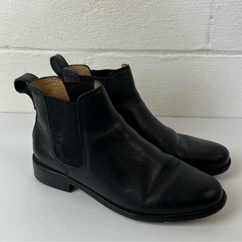 Madewell Black Leather Chelsea Boots, 7.5